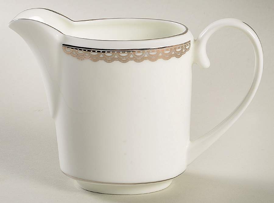 Lismore Lace Platinum Creamer by Waterford China-1