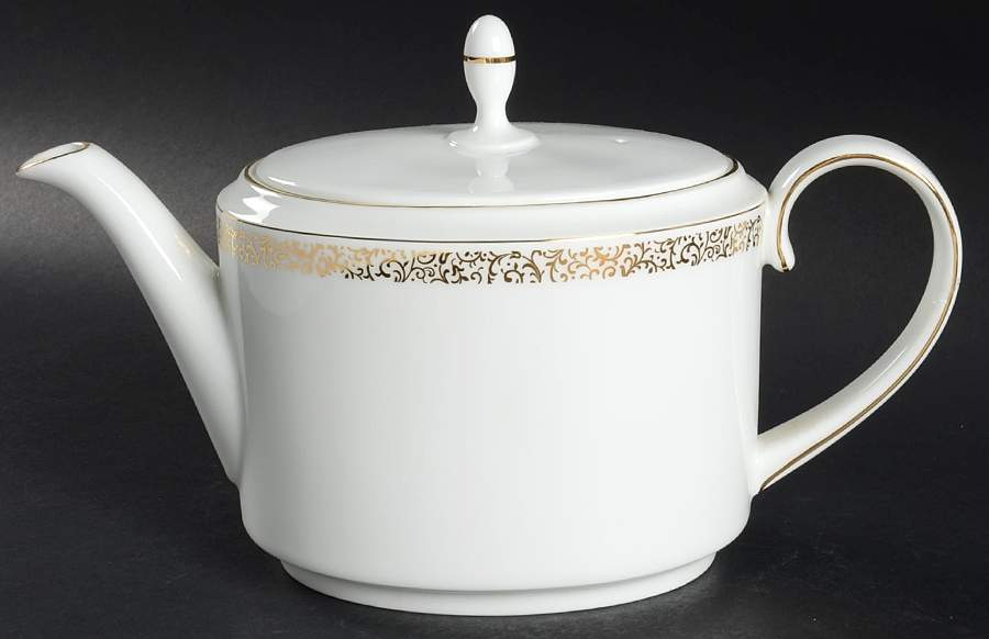 Filigree Gold Teapot & Lid by Wedgwood-1