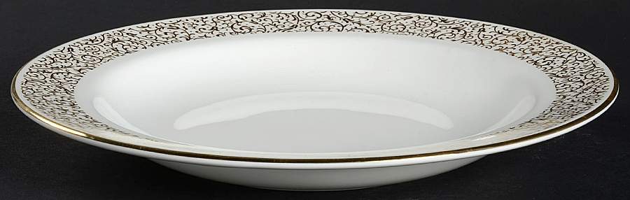 Filigree Gold Large Rim Soup Bowl by Wedgwood-1