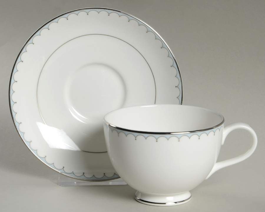 Lily of the Valley Blue Footed Cup & Saucer Set by Waterford China-1