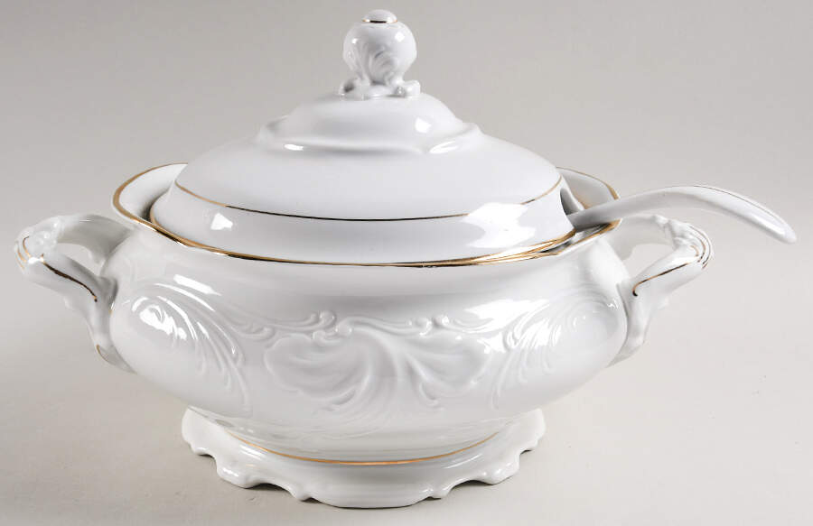 Casa Oro Tureen & Lid w/Ladle by Walbrzych-1