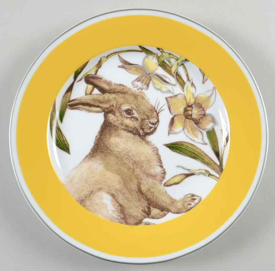 Spring Bunny (Yellow Banded) Salad Plate by Williams-Sonoma-1