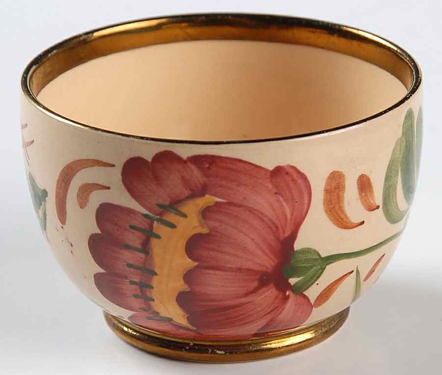 Peonies Mini Open Sugar Bowl by Wade (England)-1