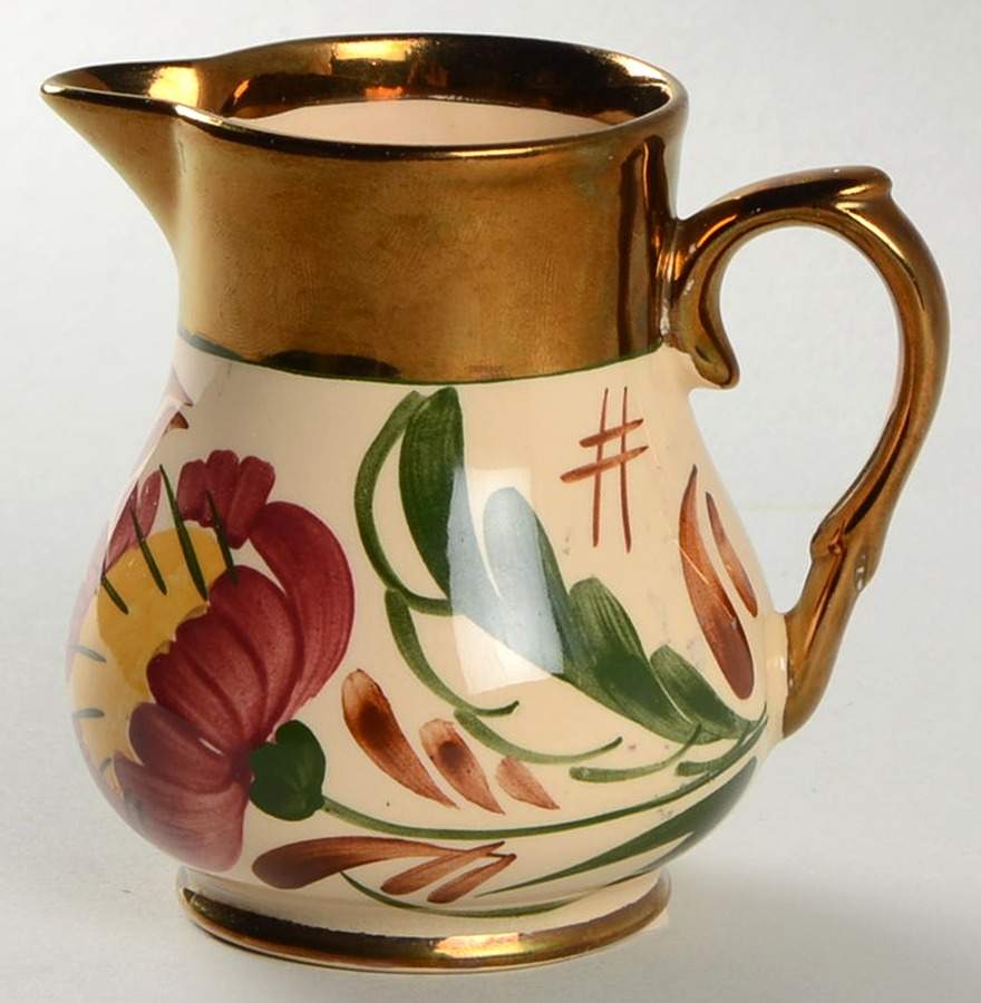 Peonies Creamer by Wade (England)-1