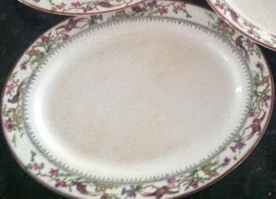 97381-2 (Rust Trim) 14" Oval Serving Platter by Wedgwood-1
