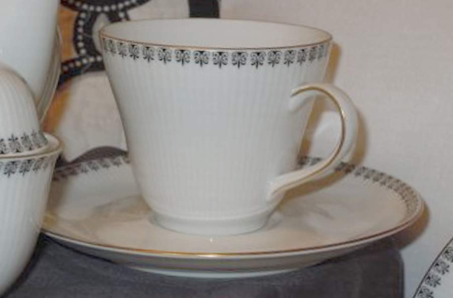 RXH92 Footed Cup & Saucer Set by Retsch & Co-1