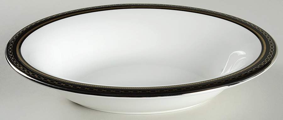 With Love Noir 10" Oval Vegetable Bowl by Wedgwood-1