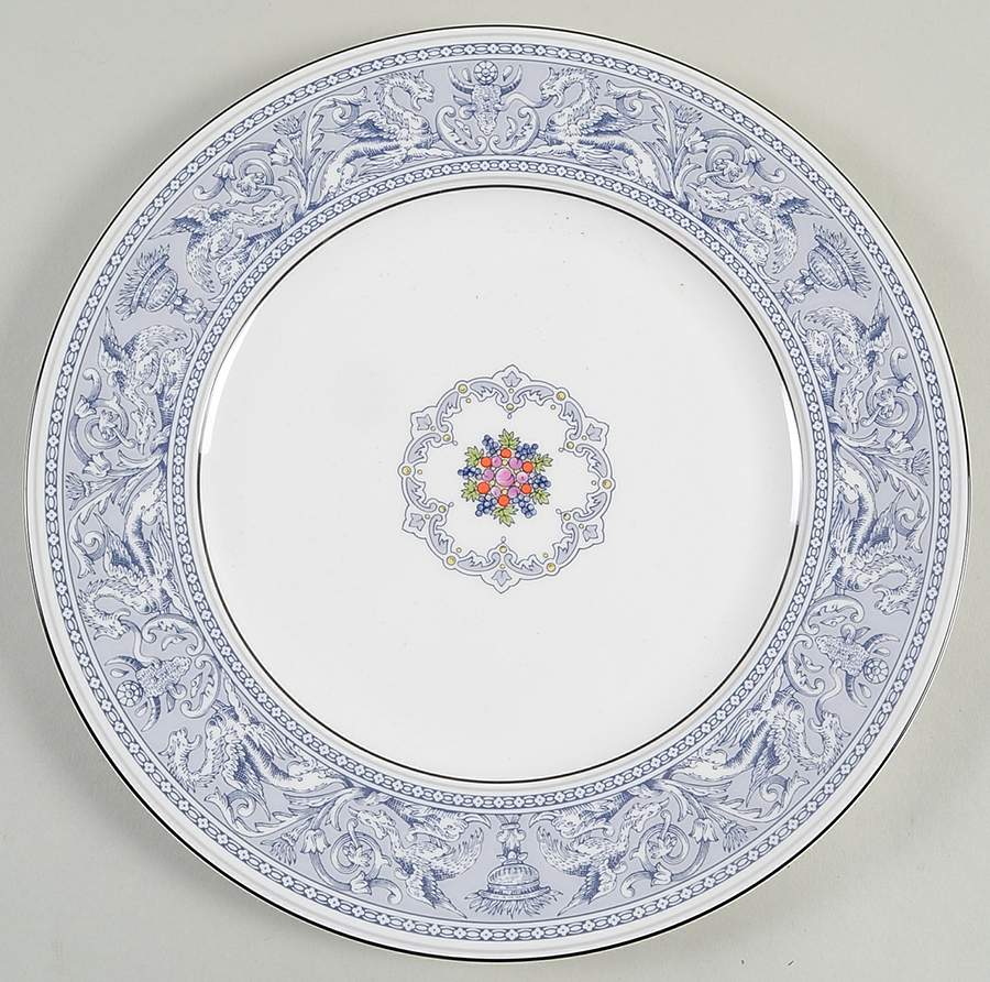 Florentine Indigo White Dinner Plate by Wedgwood-1