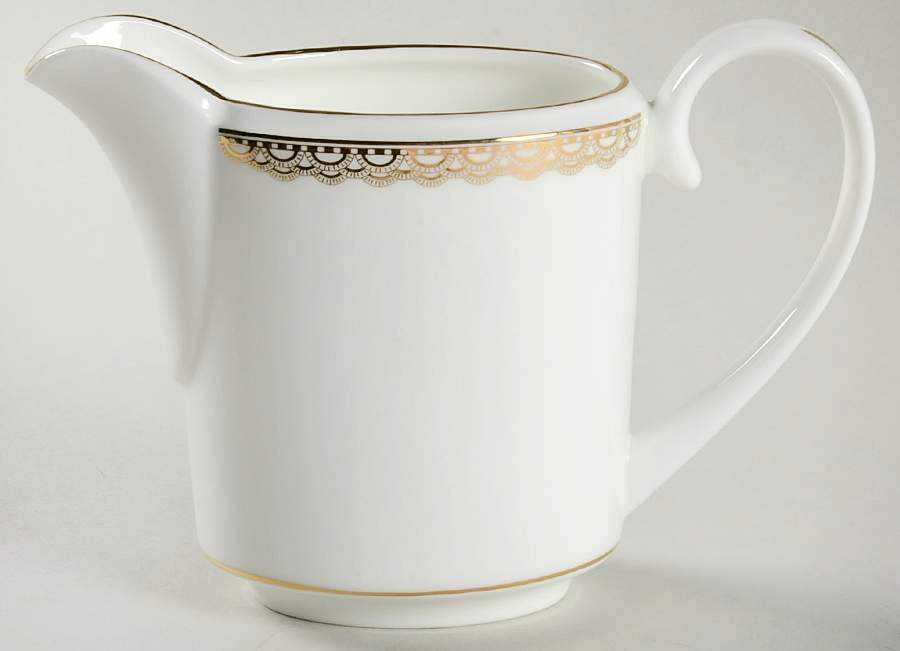 Lismore Lace Gold Creamer by Waterford China-1
