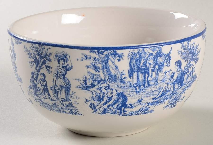 Country Life Blue Soup/Cereal Bowl by Waverly-1
