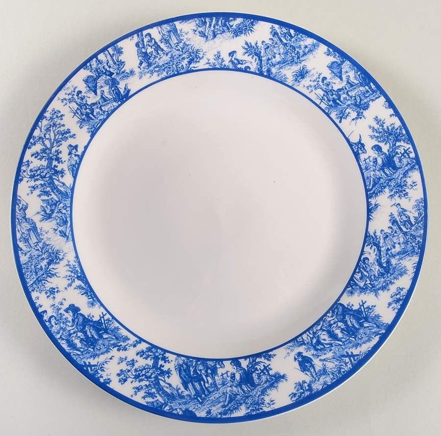 Country Life Blue Dinner Plate by Waverly-1