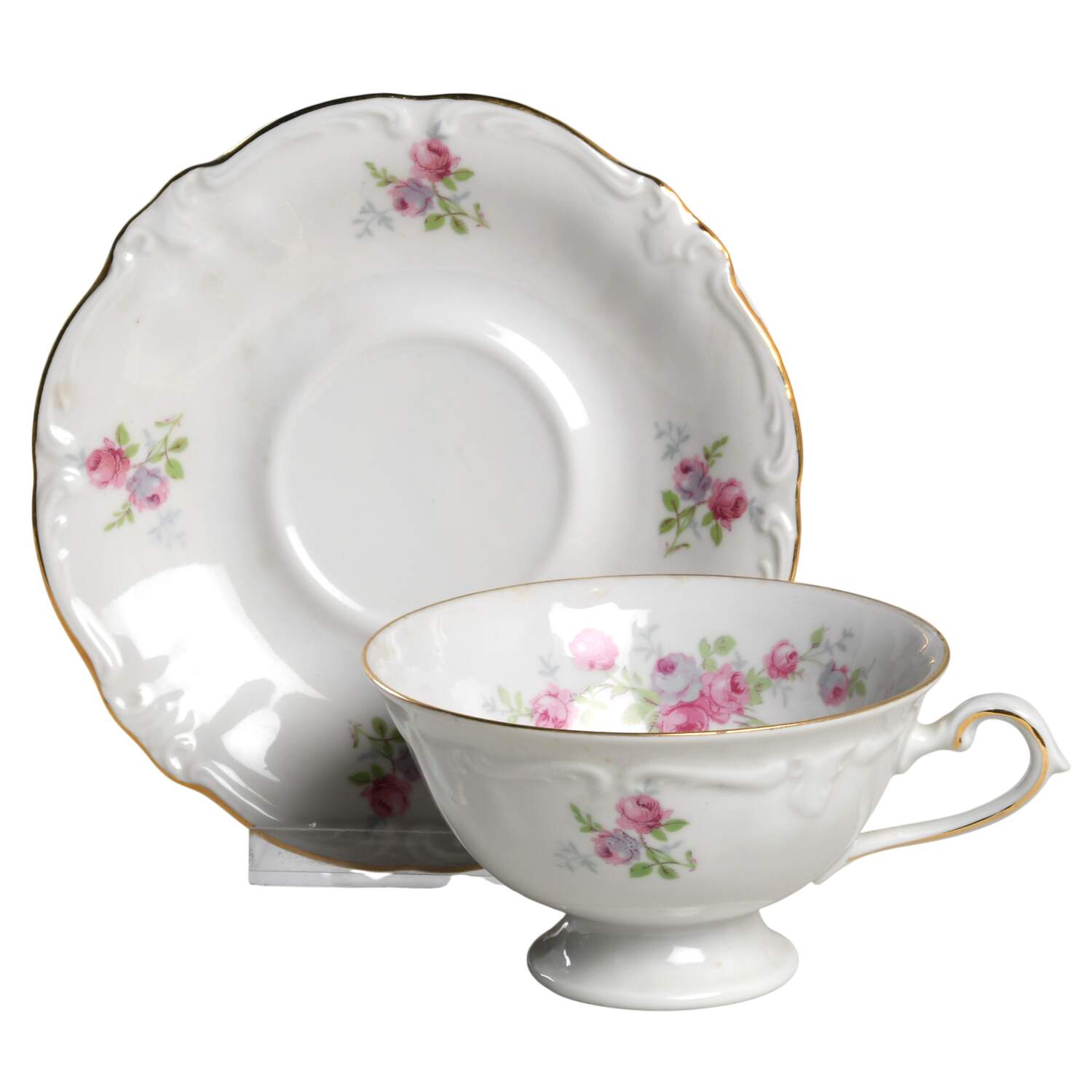 WIG777 Footed Cup & Saucer Set by Winterling - Bavaria-1