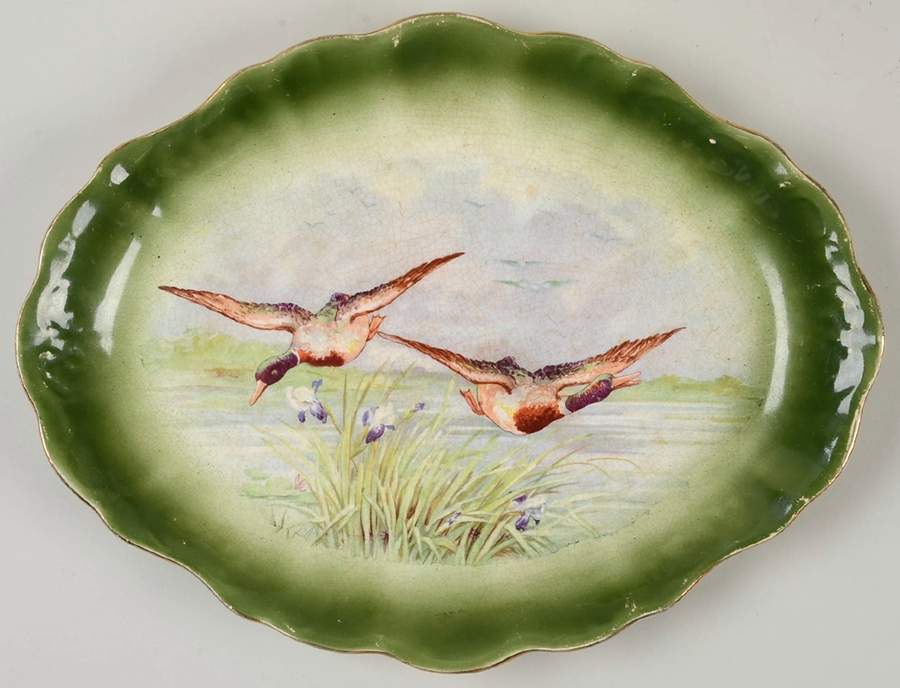 WHP11 14" Oval Serving Platter by Wheeling Pottery -1