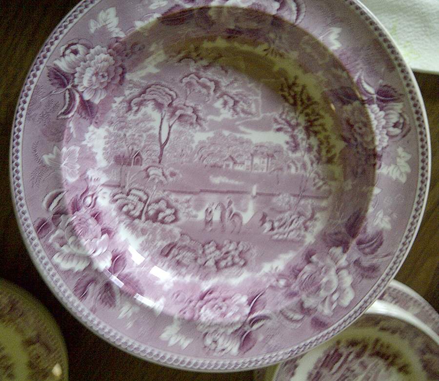 Landscape Mulberry Dinner Plate by Wedgwood-1