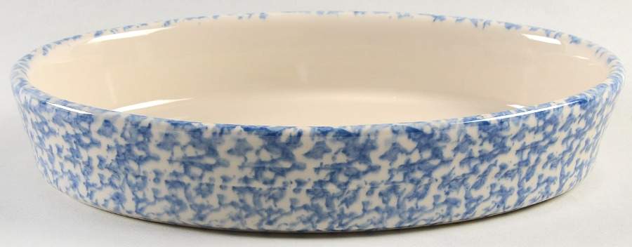 Blue Sponge 12'' Oval Baker by Workshop Gerald Henn-1