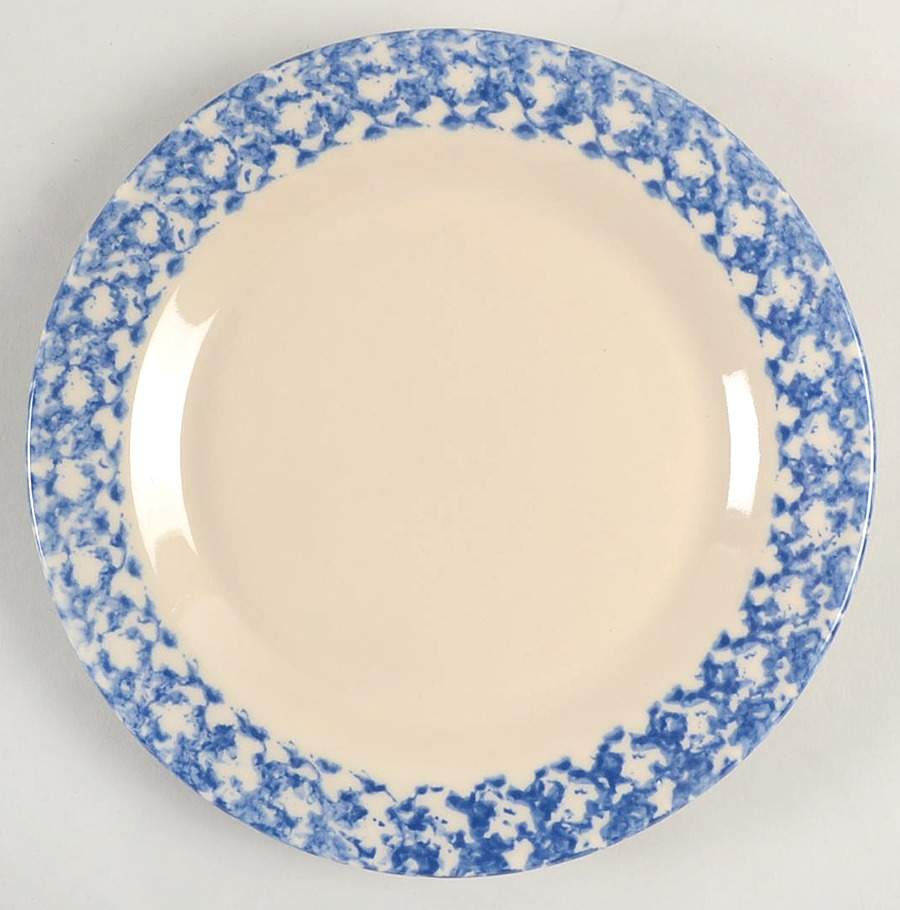 Blue Sponge Luncheon Plate by Workshop Gerald Henn-1