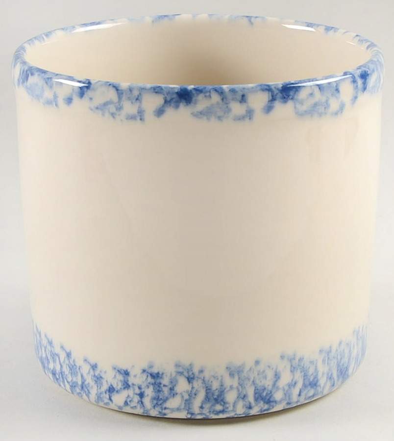 Blue Sponge Large Open Crock by Workshop Gerald Henn-1