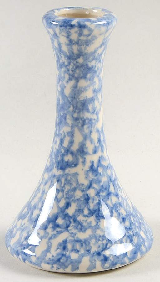 Blue Sponge 5" Candlestick by Workshop Gerald Henn-1