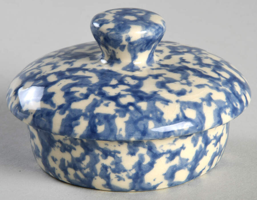 Blue Sponge Lid for Teapot by Workshop Gerald Henn-1