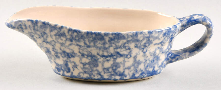 Blue Sponge Gravy Boat by Workshop Gerald Henn-1