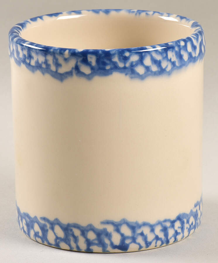 Blue Sponge Small Open Crock by Workshop Gerald Henn-1