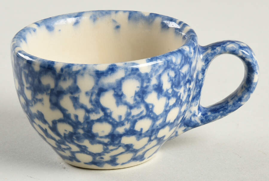 Blue Sponge Flat Demitasse Cup by Workshop Gerald Henn-1