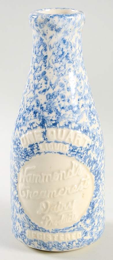 Blue Sponge Milk Bottle Vase by Workshop Gerald Henn-1