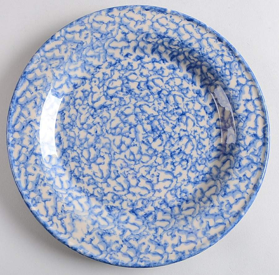 Blue Sponge Dinner Plate by Workshop Gerald Henn-1