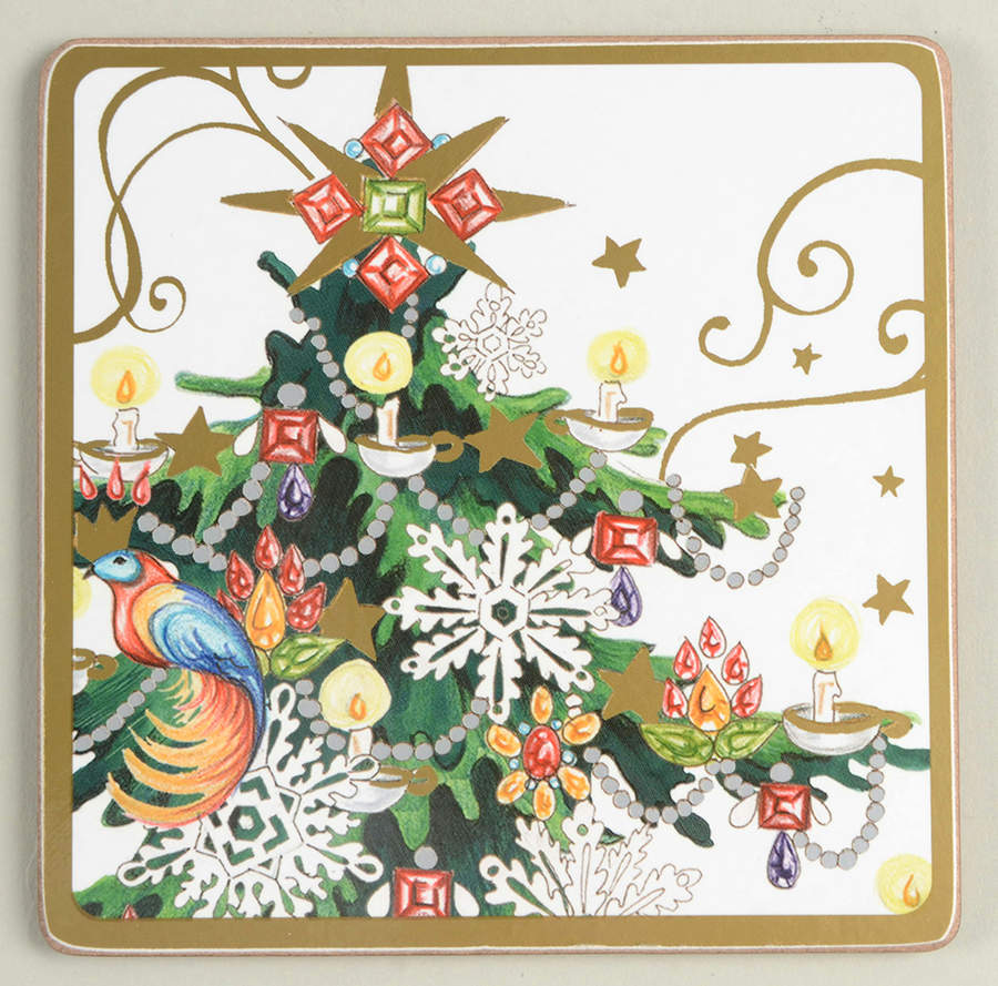 Twas the Night Before Christmas Square Corkback Coaster by Williams-Sonoma-1