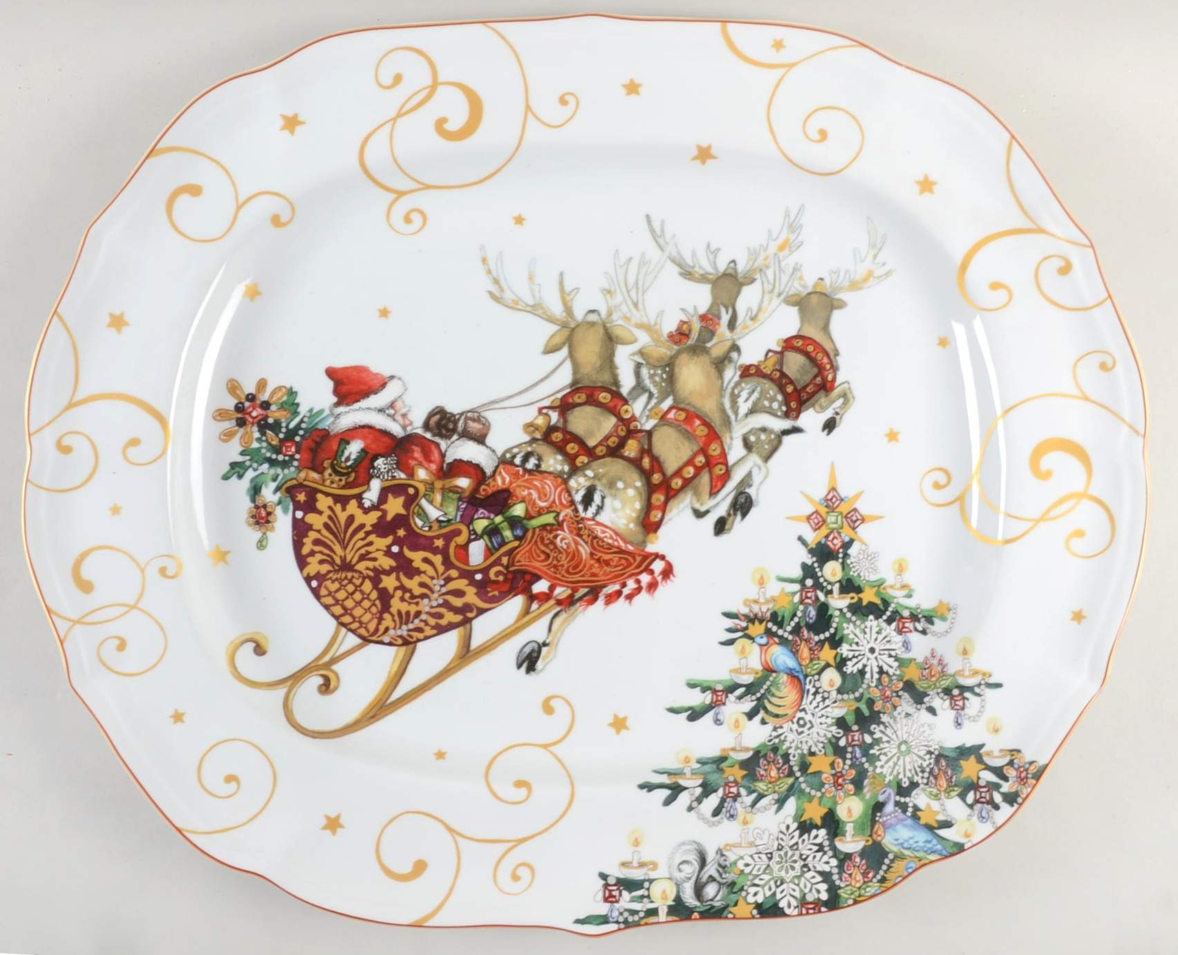 Twas the Night Before Christmas 21" Oval Serving Platter by Williams-Sonoma-1