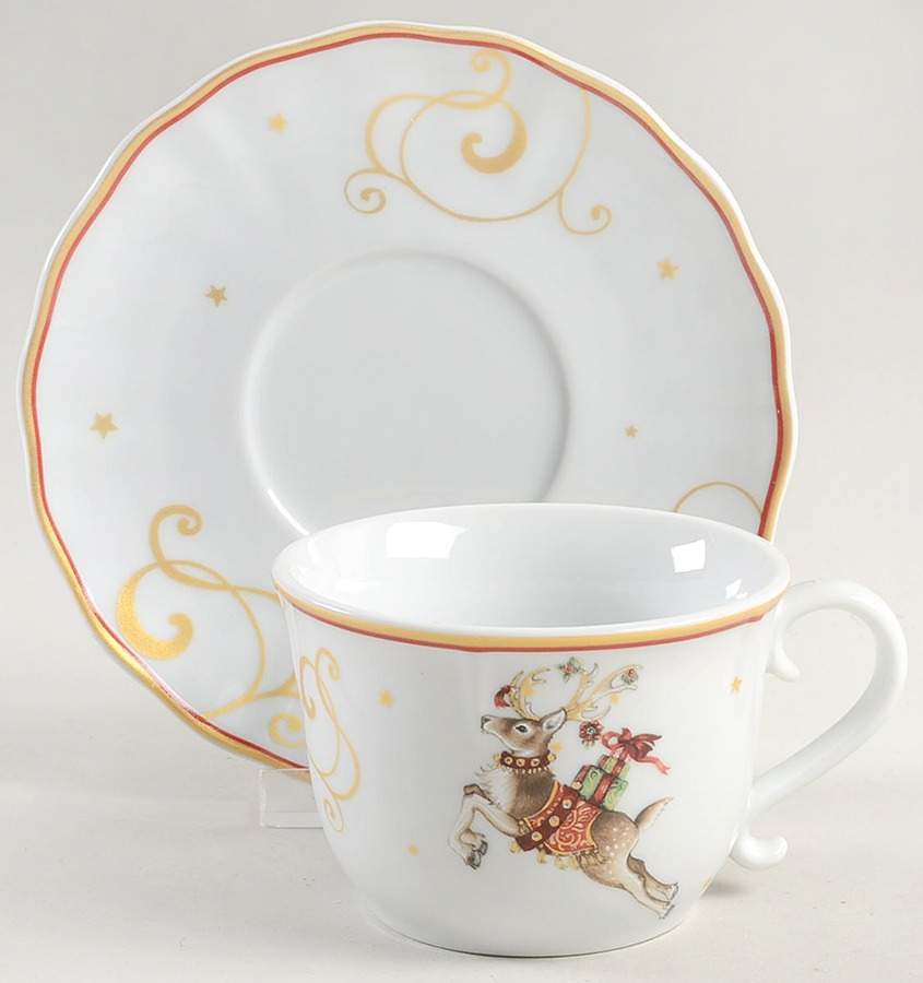 Twas the Night Before Christmas Flat Cup & Saucer Set by Williams-Sonoma-1