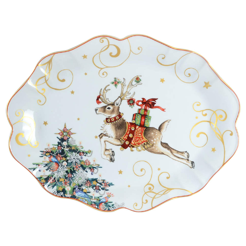 Twas the Night Before Christmas 19" Oval Serving Platter by Williams-Sonoma-1