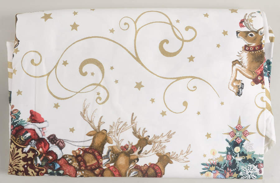 Twas the Night Before Christmas 90" Round Tablecloth by Williams-Sonoma-1