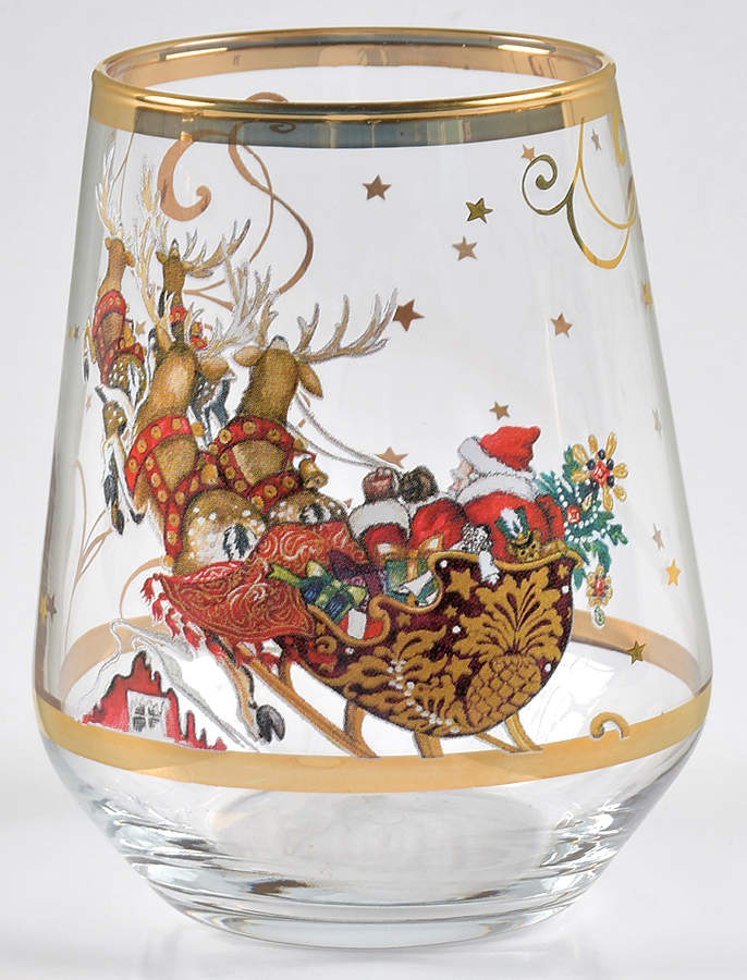 Twas the Night Before Christmas Glassware Stemless Wine by Williams-Sonoma-1