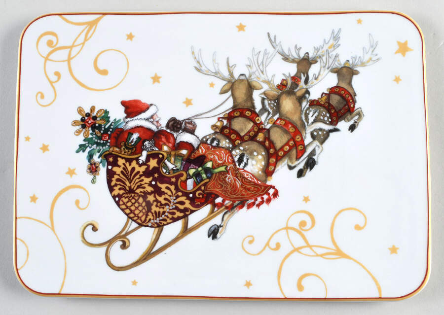 Twas the Night Before Christmas 12" Rectangular Tray by Williams-Sonoma-1