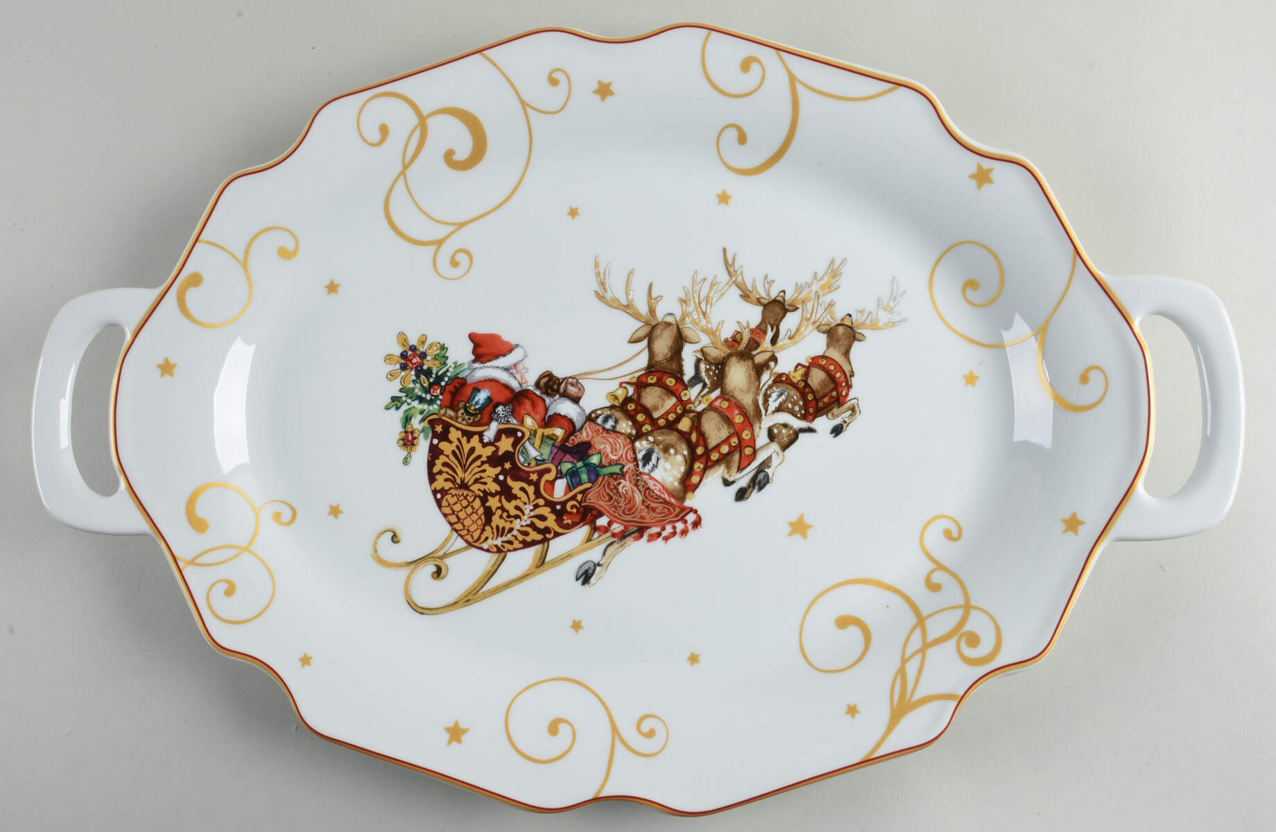 Twas the Night Before Christmas 21" Oval Serving Platter by Williams-Sonoma-1