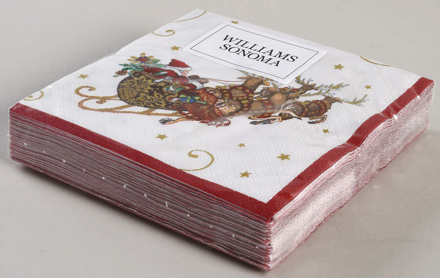 Twas the Night Before Christmas Package of Paper Cocktail Napkins by Williams-Sonoma-1