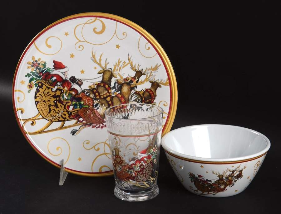 Twas the Night Before Christmas (3 Pc)Melamine Child's Set(Plate,Bowl,Plastic Cup) by Williams-Sonoma-1