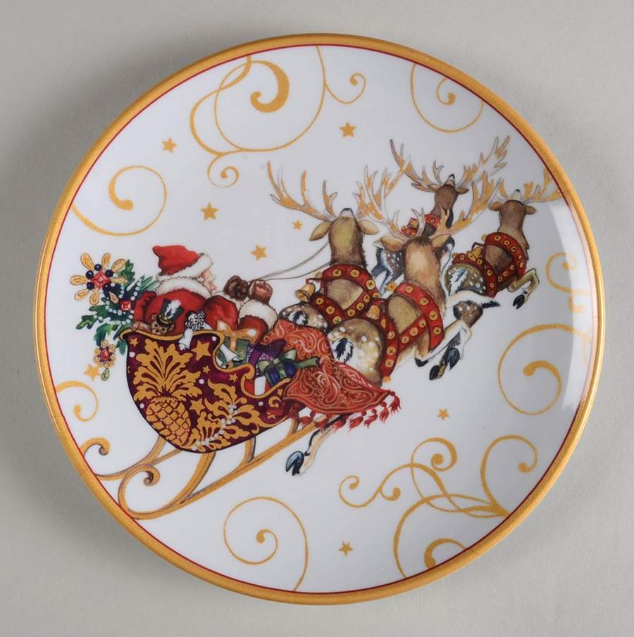 Twas the Night Before Christmas Melmac/Melamine Child's Plate by Williams-Sonoma-1