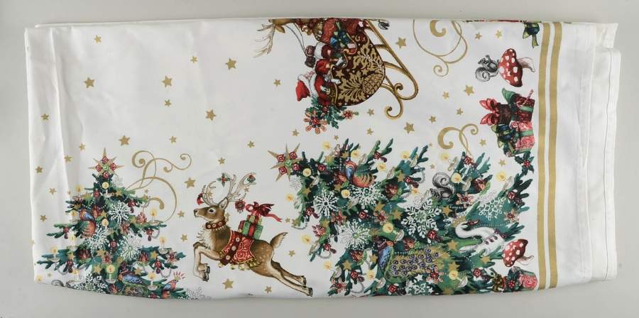 Twas the Night Before Christmas 70" X 120" Rectangular Tablecloth by Williams-Sonoma-1