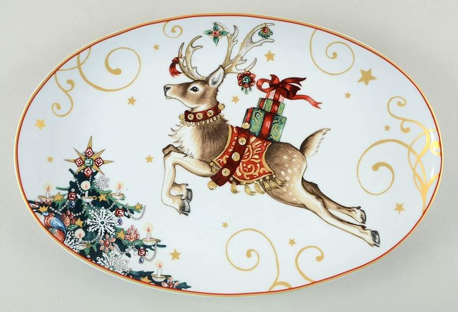 Twas the Night Before Christmas 14" Oval Serving Platter by Williams-Sonoma-1