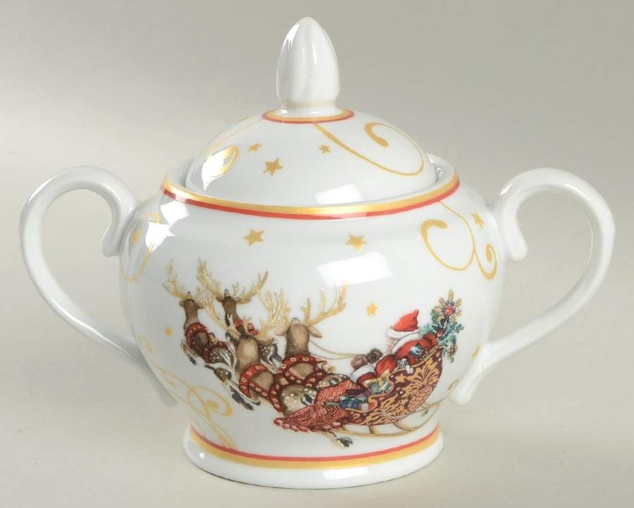 Twas the Night Before Christmas Sugar Bowl & Lid by Williams-Sonoma-1