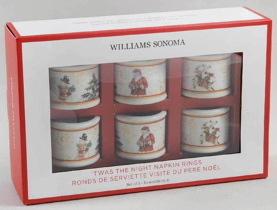 Twas the Night Before Christmas Napkin Ring - Set of 6 by Williams-Sonoma-1