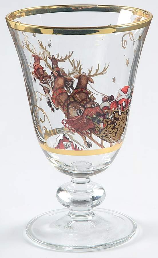 Twas the Night Before Christmas Glassware Goblet by Williams-Sonoma-1