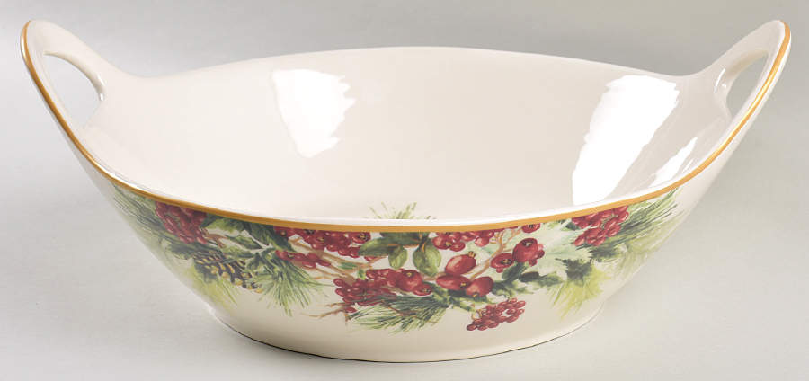 Botanical Wreath 14" Round Handled Bowl by Williams-Sonoma-1