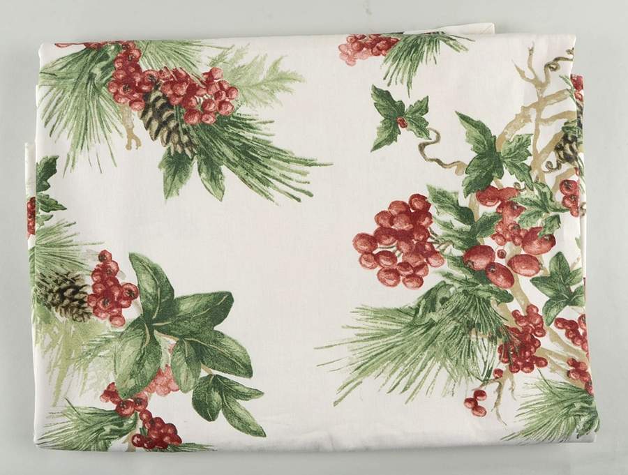 Botanical Wreath 110" x 144" Rectangular Tablecloth by Williams-Sonoma-1