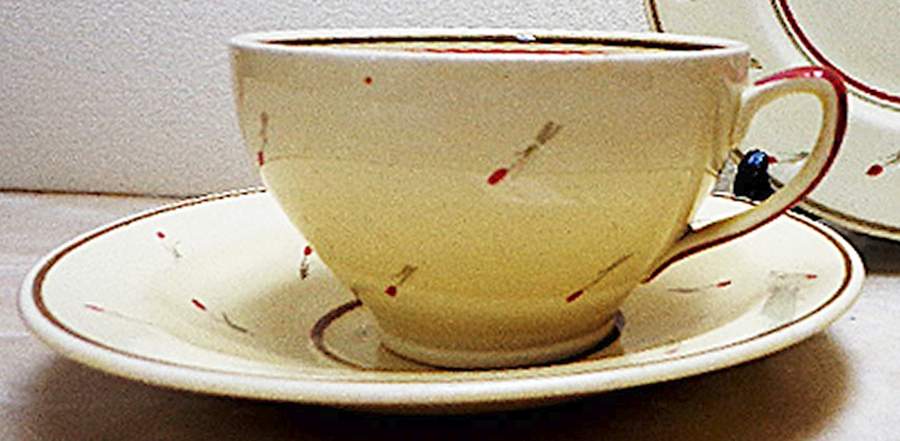WOO220 Footed Cup & Saucer Set by Wood & Sons-1