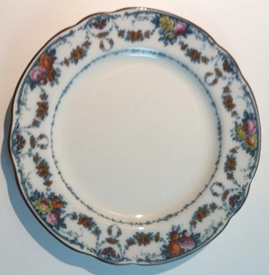 Grosvenor (A3633, Rust Trim) Dinner Plate by Wedgwood-1