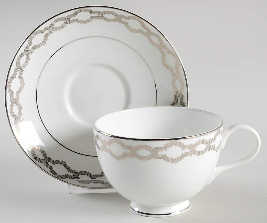 Embrace Footed Cup & Saucer Set by Waterford China-1