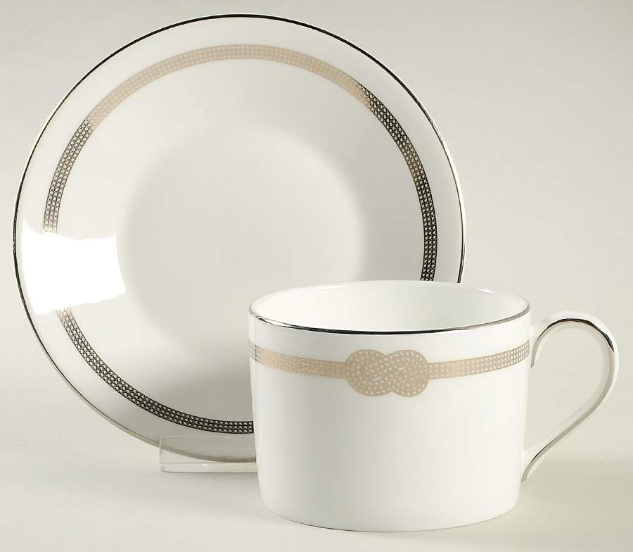 Vera Infinity Flat Cup & Saucer Set by Wedgwood-1